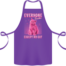 Everyone Sucks Except My Cat Cotton Apron 100% Organic Purple
