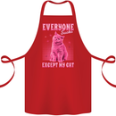 Everyone Sucks Except My Cat Cotton Apron 100% Organic Red