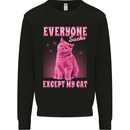 Everyone Sucks Except My Cat Kids Sweatshirt Jumper Black