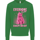 Everyone Sucks Except My Cat Kids Sweatshirt Jumper Irish Green