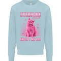 Everyone Sucks Except My Cat Kids Sweatshirt Jumper Light Blue