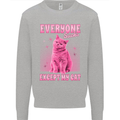 Everyone Sucks Except My Cat Kids Sweatshirt Jumper Sports Grey