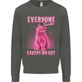 Everyone Sucks Except My Cat Kids Sweatshirt Jumper Storm Grey