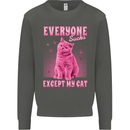 Everyone Sucks Except My Cat Kids Sweatshirt Jumper Storm Grey