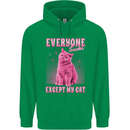 Everyone Sucks Except My Cat Mens 80% Cotton Hoodie Irish Green