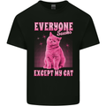 Everyone Sucks Except My Cat Mens Cotton T-Shirt Tee Top Black