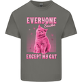 Everyone Sucks Except My Cat Mens Cotton T-Shirt Tee Top Charcoal