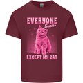 Everyone Sucks Except My Cat Mens Cotton T-Shirt Tee Top Maroon