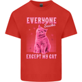 Everyone Sucks Except My Cat Mens Cotton T-Shirt Tee Top Red