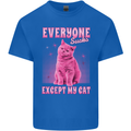 Everyone Sucks Except My Cat Mens Cotton T-Shirt Tee Top Royal Blue