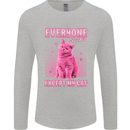 Everyone Sucks Except My Cat Mens Long Sleeve T-Shirt Sports Grey