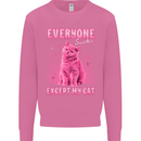 Everyone Sucks Except My Cat Mens Sweatshirt Jumper Azalea