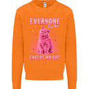 Everyone Sucks Except My Cat Mens Sweatshirt Jumper Orange