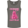 Everyone Sucks Except My Cat Mens Vest Tank Top Charcoal