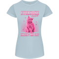 Everyone Sucks Except My Cat Womens Petite Cut T-Shirt Light Blue