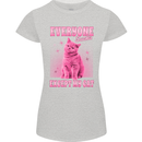 Everyone Sucks Except My Cat Womens Petite Cut T-Shirt Sports Grey