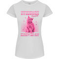 Everyone Sucks Except My Cat Womens Petite Cut T-Shirt White