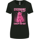Everyone Sucks Except My Cat Womens Wider Cut T-Shirt Black
