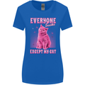 Everyone Sucks Except My Cat Womens Wider Cut T-Shirt Royal Blue