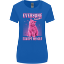 Everyone Sucks Except My Cat Womens Wider Cut T-Shirt Royal Blue