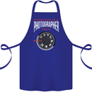 Everyone's a Photographer Until Photography Cotton Apron 100% Organic Royal Blue