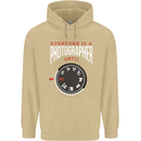 Everyone's a Photographer Until Photography Mens 80% Cotton Hoodie Sand