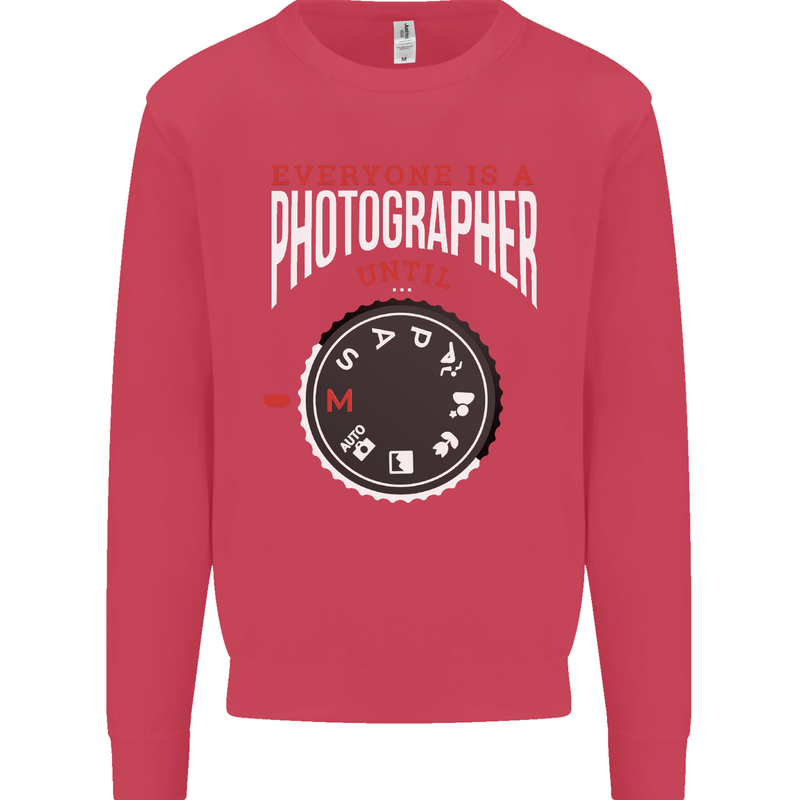 Everyone's a Photographer Until Photography Mens Sweatshirt Jumper Heliconia