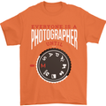 Everyone's a Photographer Until Photography Mens T-Shirt Cotton Gildan Orange