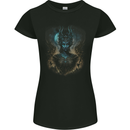 Evil Alien Sorceress Fantasy Witch Halloween Womens Petite Cut T-Shirt Black