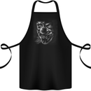 Evil Clown Face Demon Skull Halloween Cotton Apron 100% Organic Black