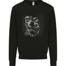 Evil Clown Face Demon Skull Halloween Kids Sweatshirt Jumper Black