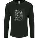 Evil Clown Face Demon Skull Halloween Mens Long Sleeve T-Shirt Black