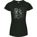 Evil Clown Face Demon Skull Halloween Womens Petite Cut T-Shirt Black