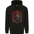 Evil Skull King Heavy Metal Rock Music Mens 80% Cotton Hoodie Black