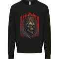 Evil Skull King Heavy Metal Rock Music Mens Sweatshirt Jumper Black