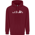 Evolution Motorcycle Motorbike Biker Childrens Kids Hoodie Maroon