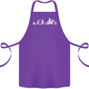 Evolution Motorcycle Motorbike Biker Cotton Apron 100% Organic Purple