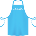 Evolution Motorcycle Motorbike Biker Cotton Apron 100% Organic Turquoise