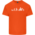 Evolution Motorcycle Motorbike Biker Kids T-Shirt Childrens Orange