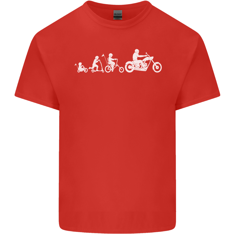 Evolution Motorcycle Motorbike Biker Kids T-Shirt Childrens Red