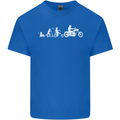 Evolution Motorcycle Motorbike Biker Kids T-Shirt Childrens Royal Blue