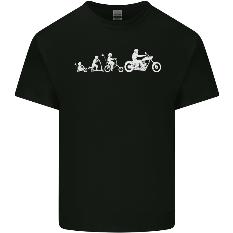 Evolution Motorcycle Motorbike Biker Mens Cotton T-Shirt Tee Top Black