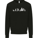 Evolution Motorcycle Motorbike Biker Mens Sweatshirt Jumper Black