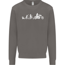 Evolution Motorcycle Motorbike Biker Mens Sweatshirt Jumper Charcoal