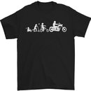 Evolution Motorcycle Motorbike Biker Mens T-Shirt Cotton Gildan Black