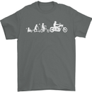 Evolution Motorcycle Motorbike Biker Mens T-Shirt Cotton Gildan Charcoal