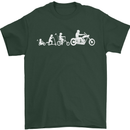 Evolution Motorcycle Motorbike Biker Mens T-Shirt Cotton Gildan Forest Green