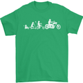 Evolution Motorcycle Motorbike Biker Mens T-Shirt Cotton Gildan Irish Green