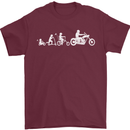 Evolution Motorcycle Motorbike Biker Mens T-Shirt Cotton Gildan Maroon