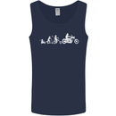 Evolution Motorcycle Motorbike Biker Mens Vest Tank Top Navy Blue